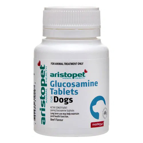 Aristopet Glucosamine Tablets for Dogs bottle on a white background at Petservo.