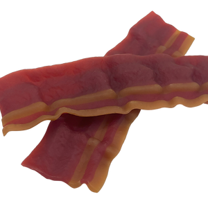 Bacon strip on a white background