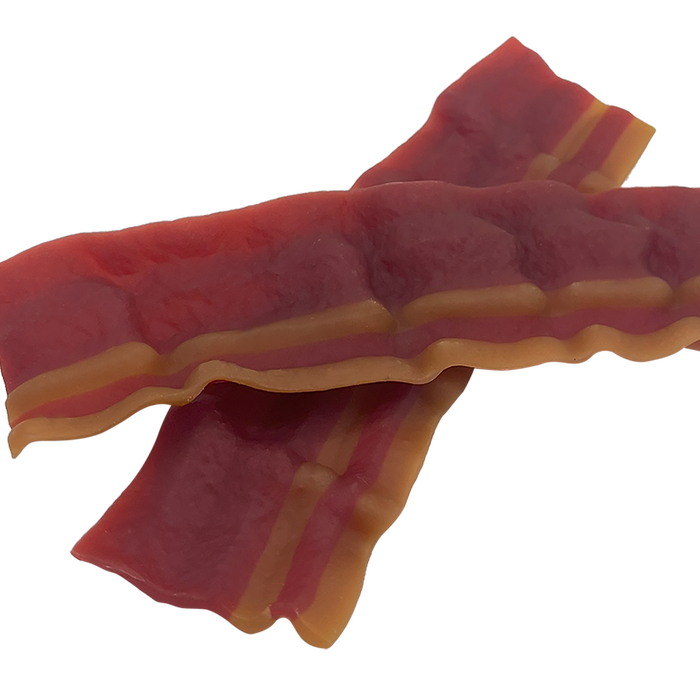 Bacon strip on a white background