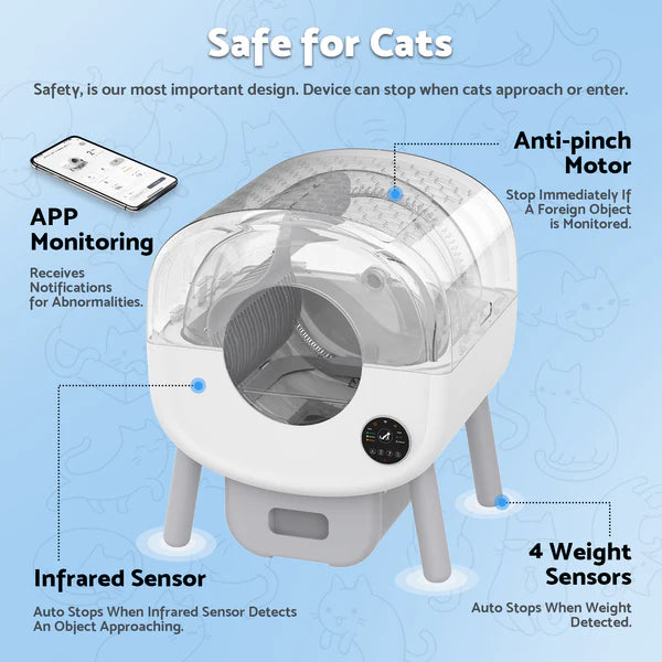 Advwin - Smart Cat Litter Box Automatic Self Cleaning - petservo