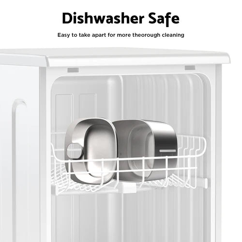 Dishwasher with a rack containing dishes, labeled 'Dishwasher Safe' at Pet Servo