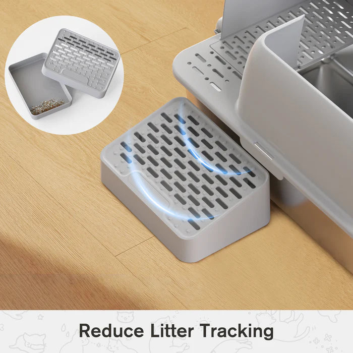 Shop Advwin Stainless Steel Cat Litter Box with Scoop & Pedal petservo-2