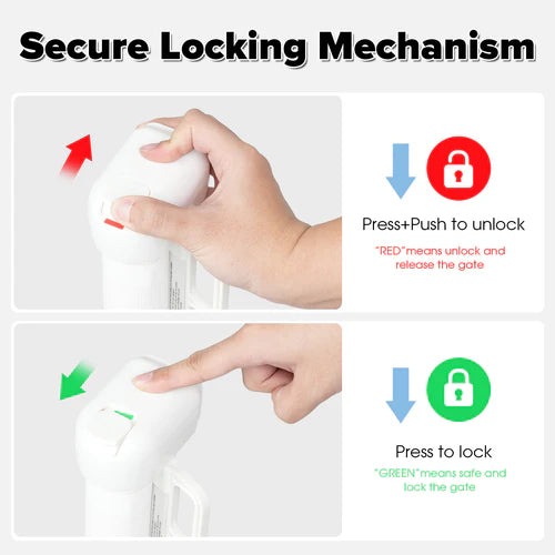 Illustration of a secure locking mechanism with hand interactions and color-coded icons at Pet Servo