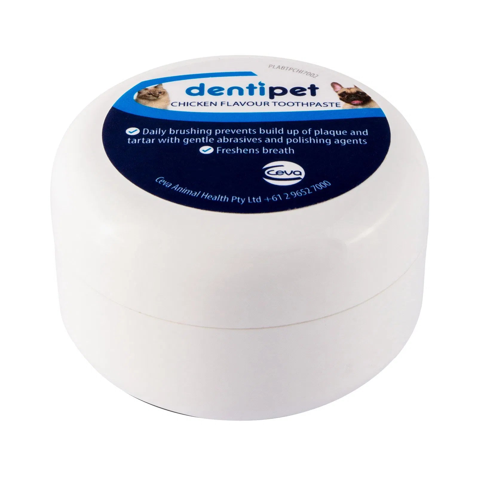 Dentipet beef-flavored 70 gm toothpaste container on a white background at Pet Servo