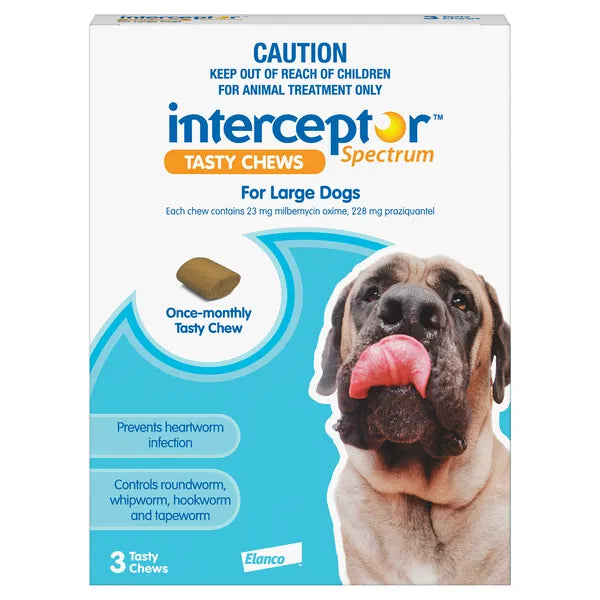 Interceptor Spectrum - Tasty Chews For Large Dogs 22 To 45Kg (Blue)
