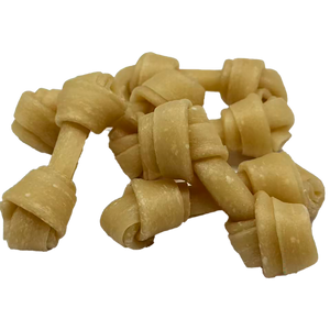 Natural dog chew toy on a white background
