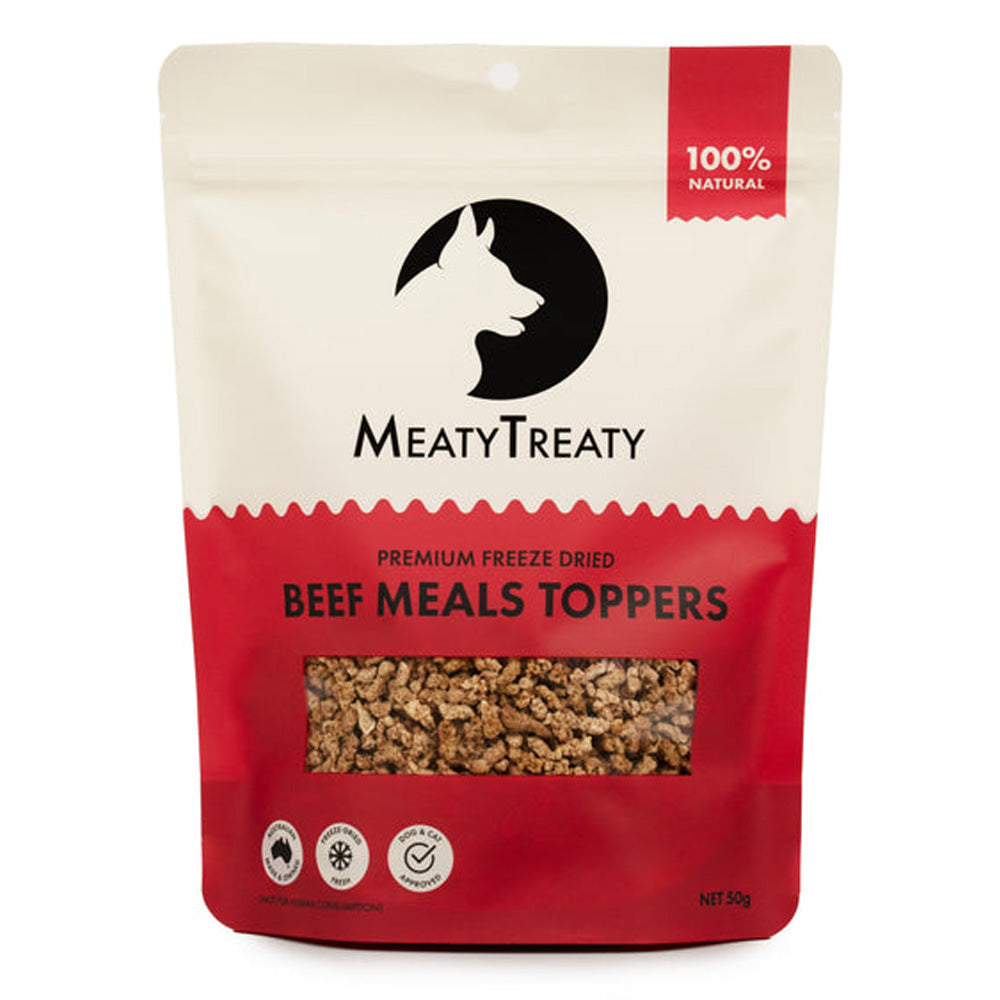 Meaty Treaty - Premium Freeze Dried Beef Meals Toppers for Dogs