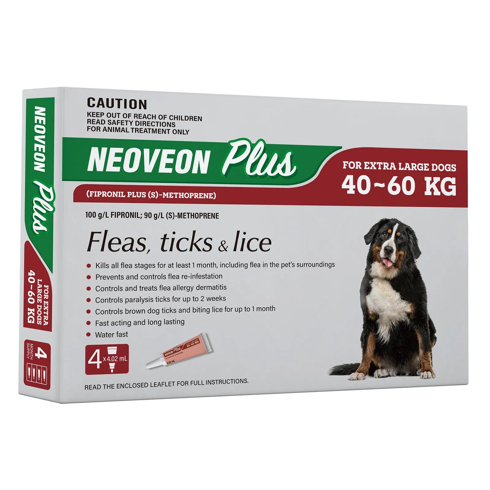 Neoveon Plus Flea and Tick For Extra Large Dogs 40 to 60kg Red at PetServo