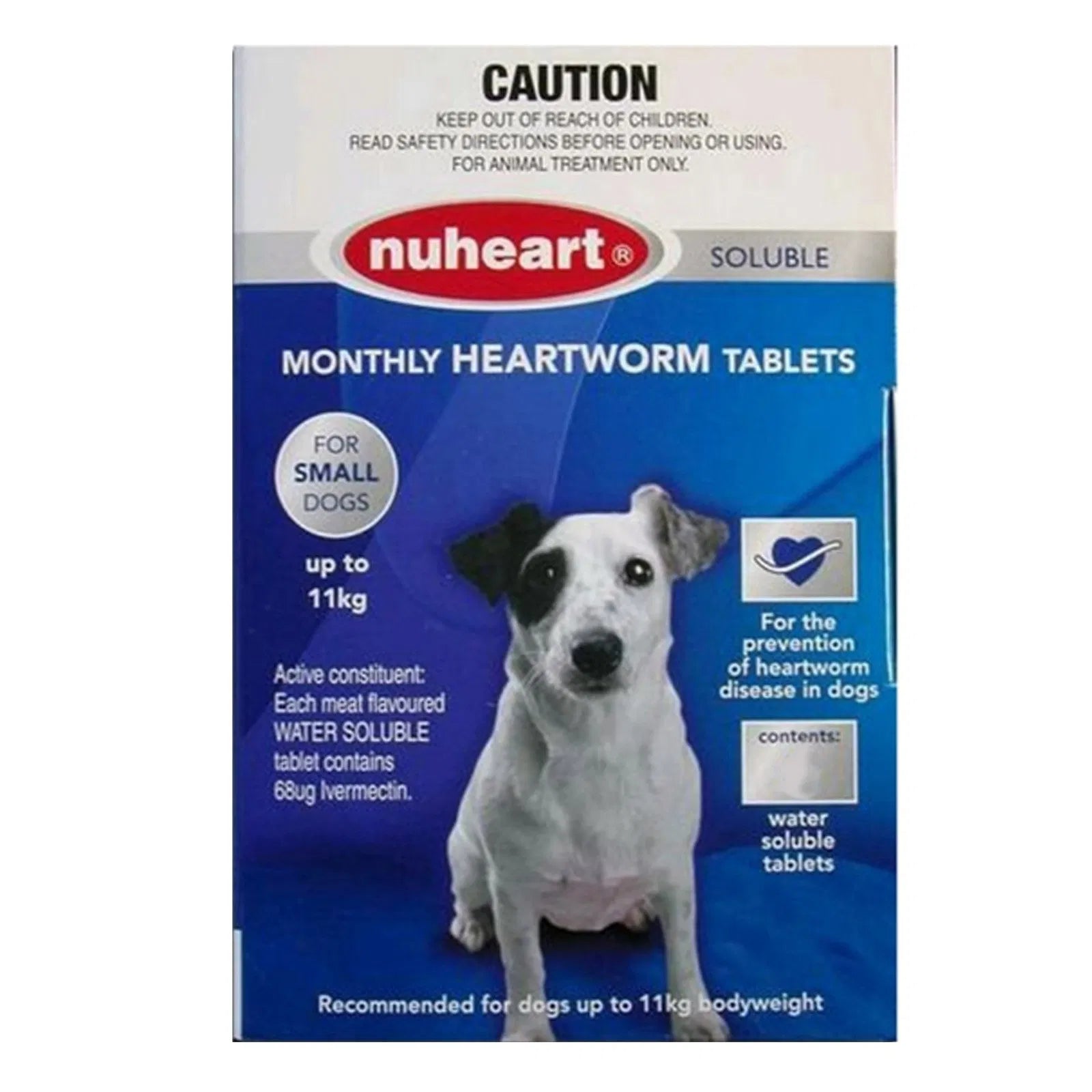 Nuheart For Dogs Generic Heartgard For Small Dogs Up To 11Kg (Blue) at Pet Servo